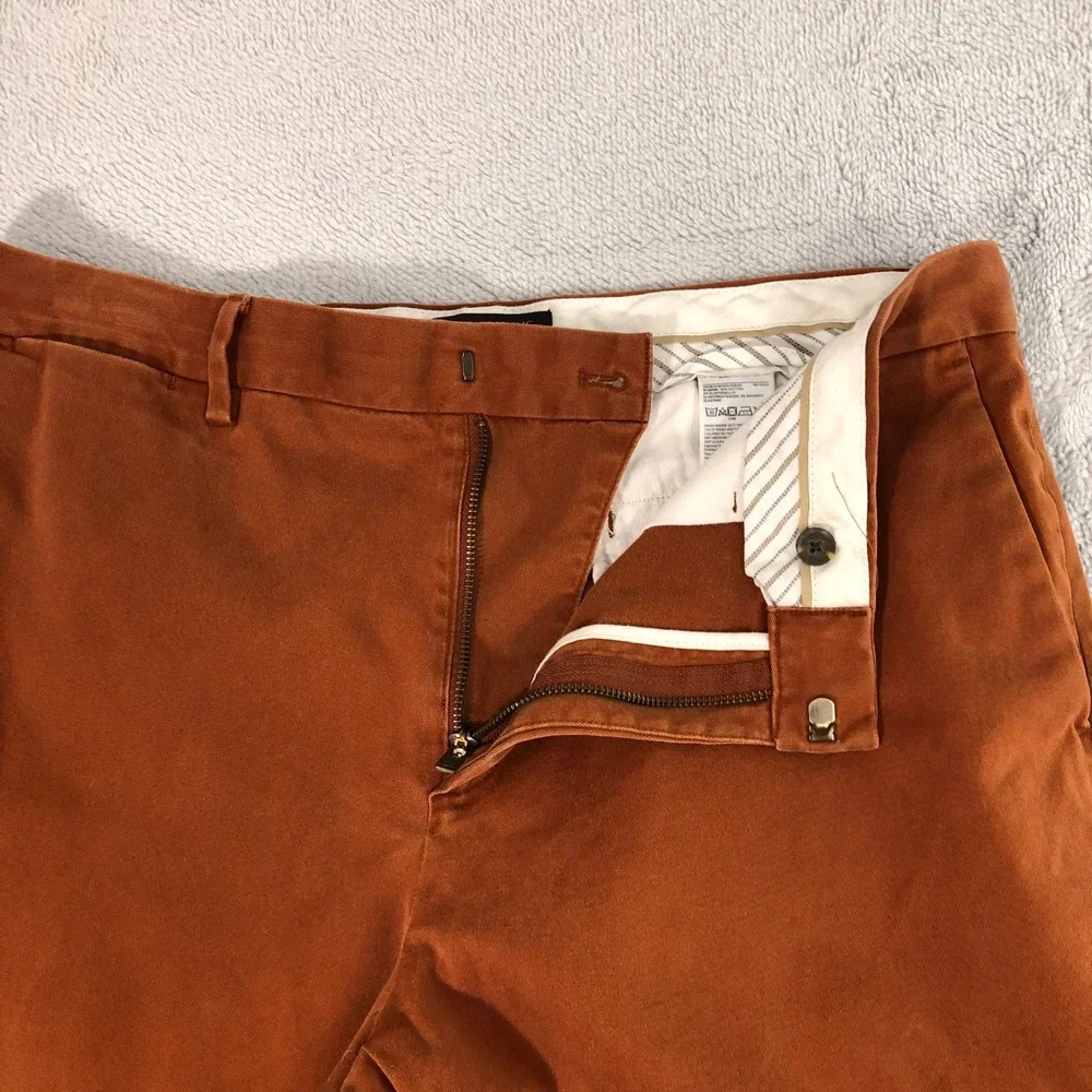 Banana Republic Pants Mens 36x30 Orange Mason Athletic Tapered Fit Chino (36x27)